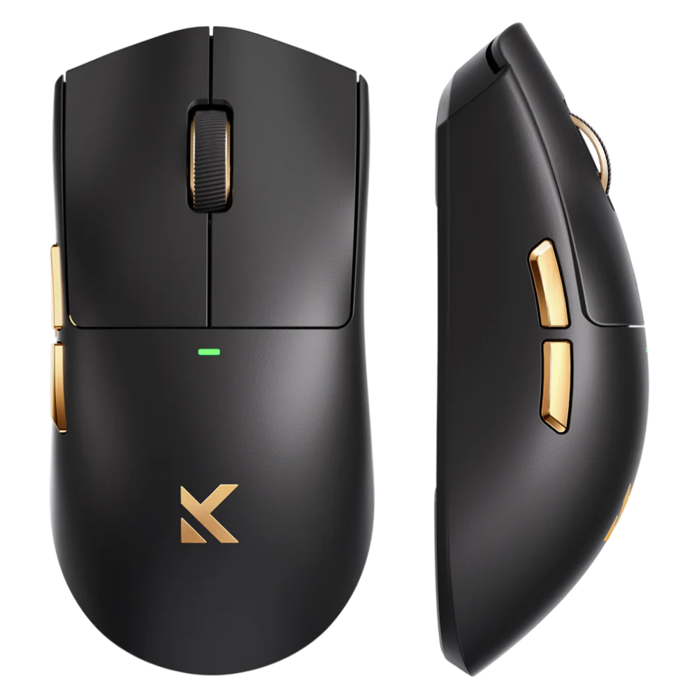 Black and white wireless gaming mouse